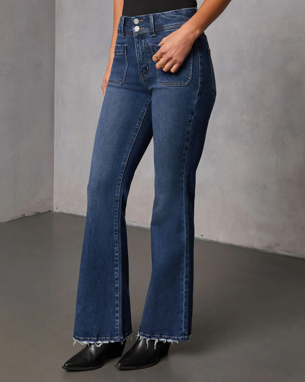 Helaine Stretch High Rise Flare Jeans - Image 3