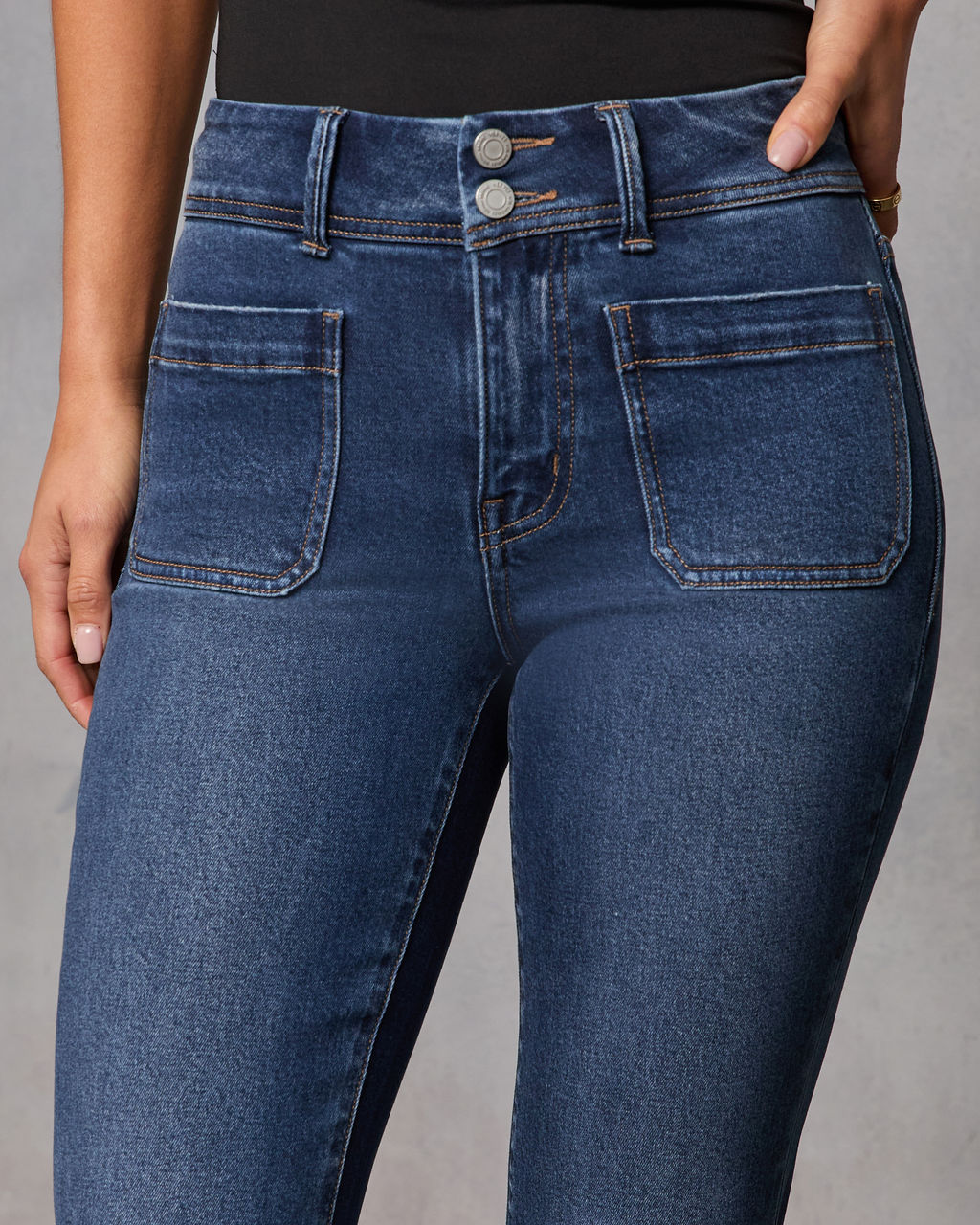 Helaine Stretch High Rise Flare Jeans - Image 6