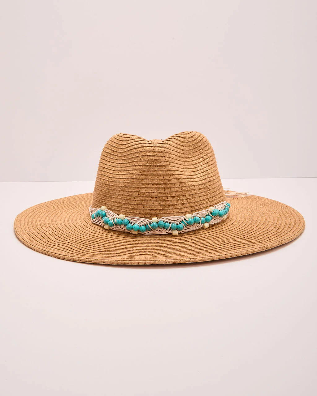 Hello Sun Beaded Band Woven Straw Hat - Image 2