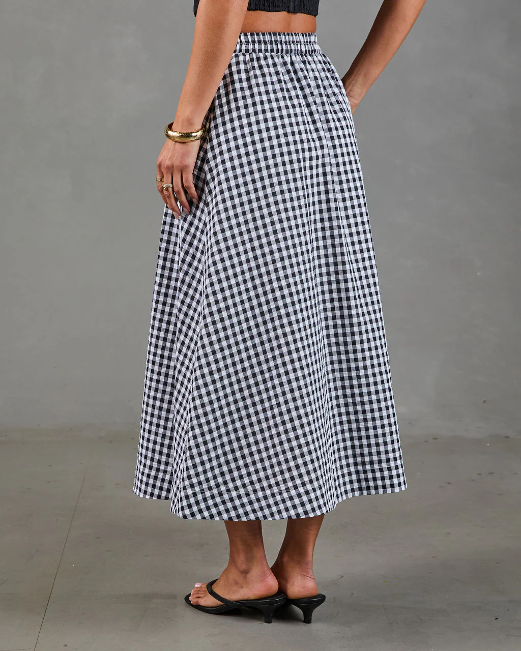 Heritage Club Gingham Print Midi Skirt - Image 4