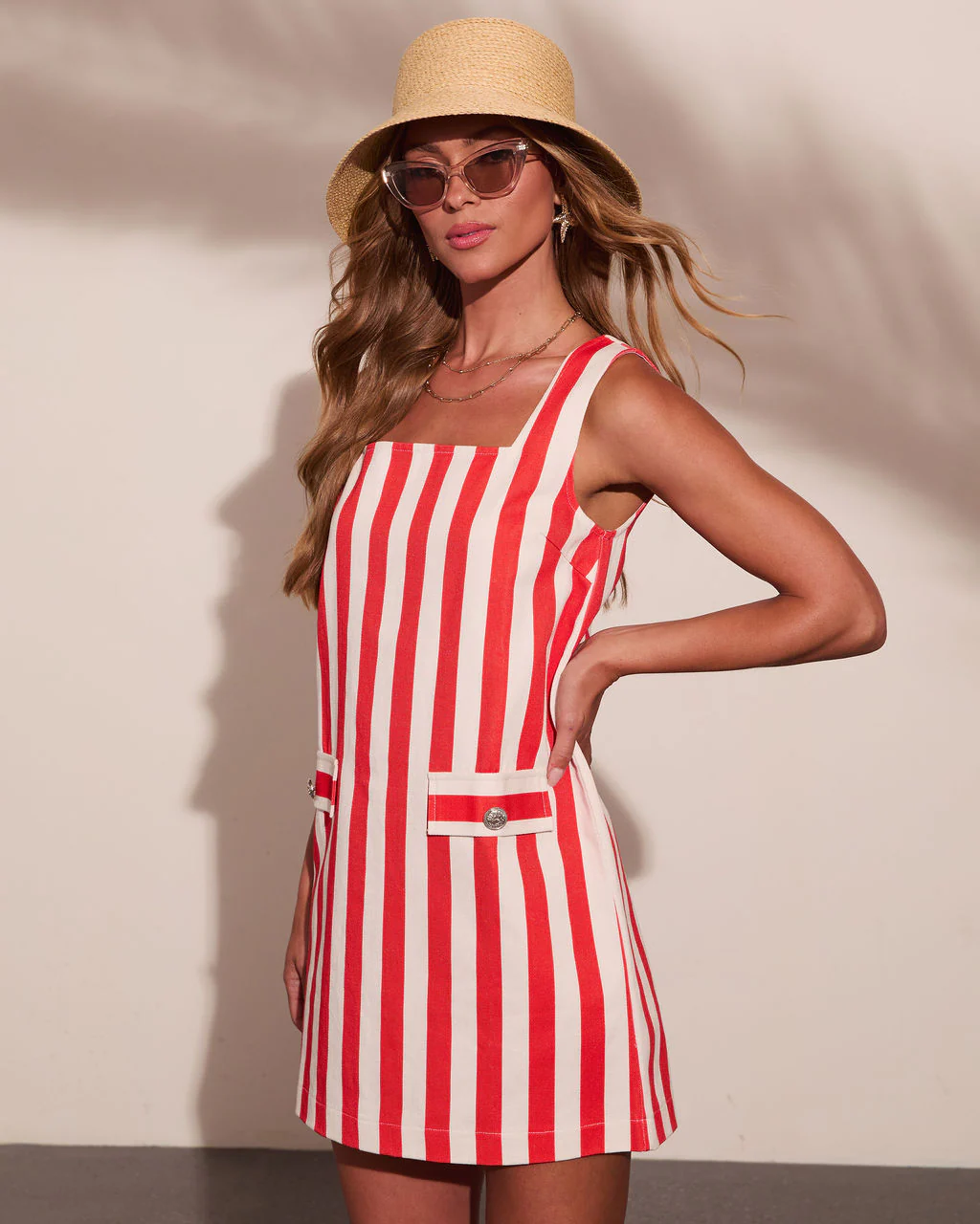 Heritage Tide Cotton Striped Shift Mini Dress - Image 3