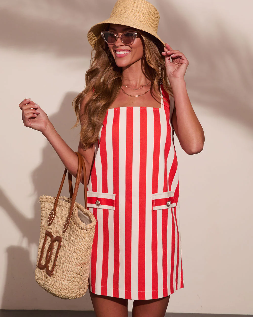 Heritage Tide Cotton Striped Shift Mini Dress - Image 5
