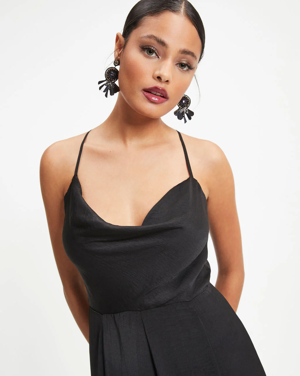 Hey Bella Satin Cowl Neck Maxi Dress - Image 2