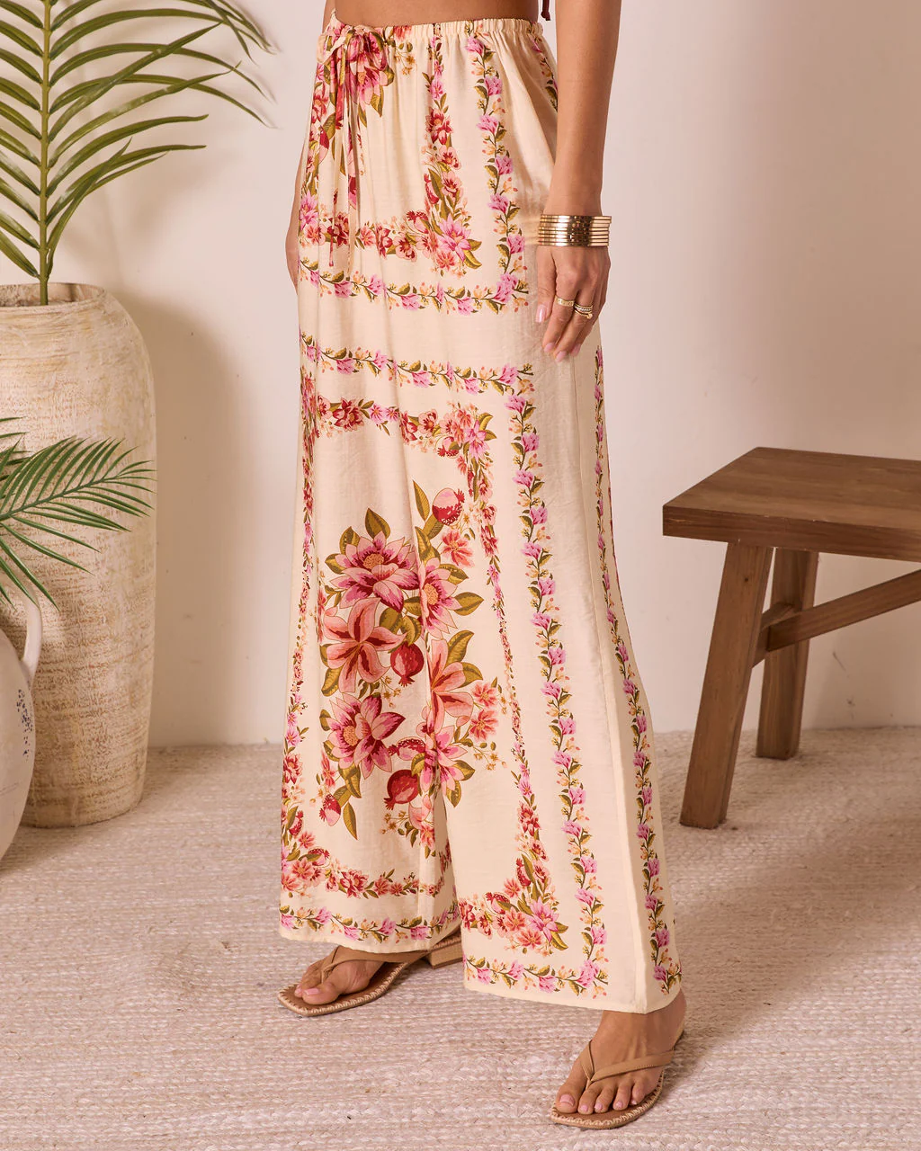 Hibiscus Haze Abstract Printed Pants - Image 3