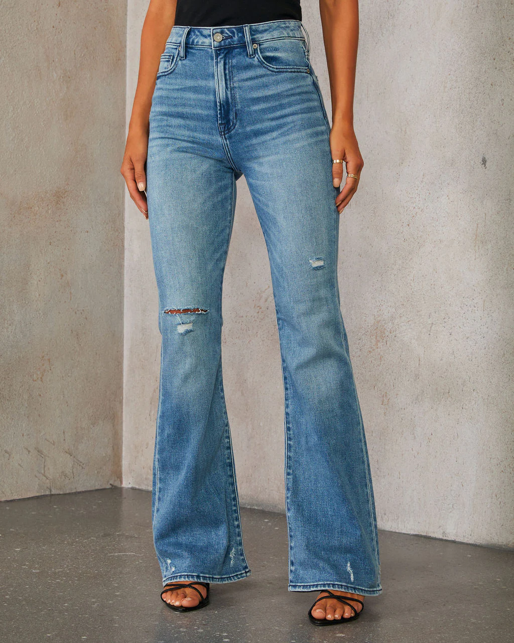 Ayla Super Stretch High Rise Flare Jeans - Image 2