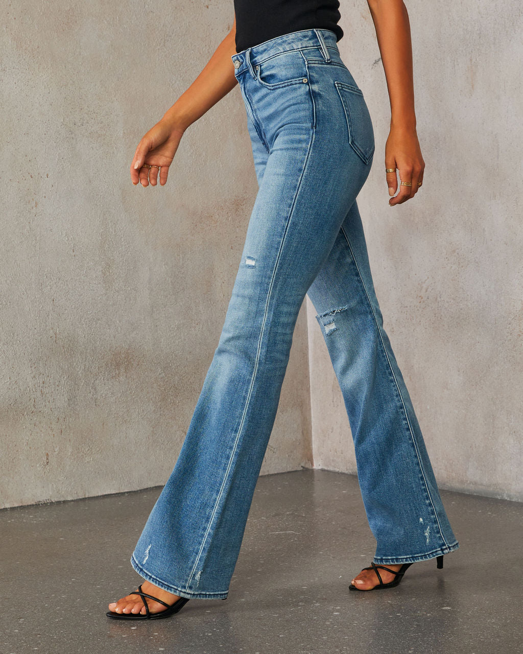 Ayla Super Stretch High Rise Flare Jeans - Image 3
