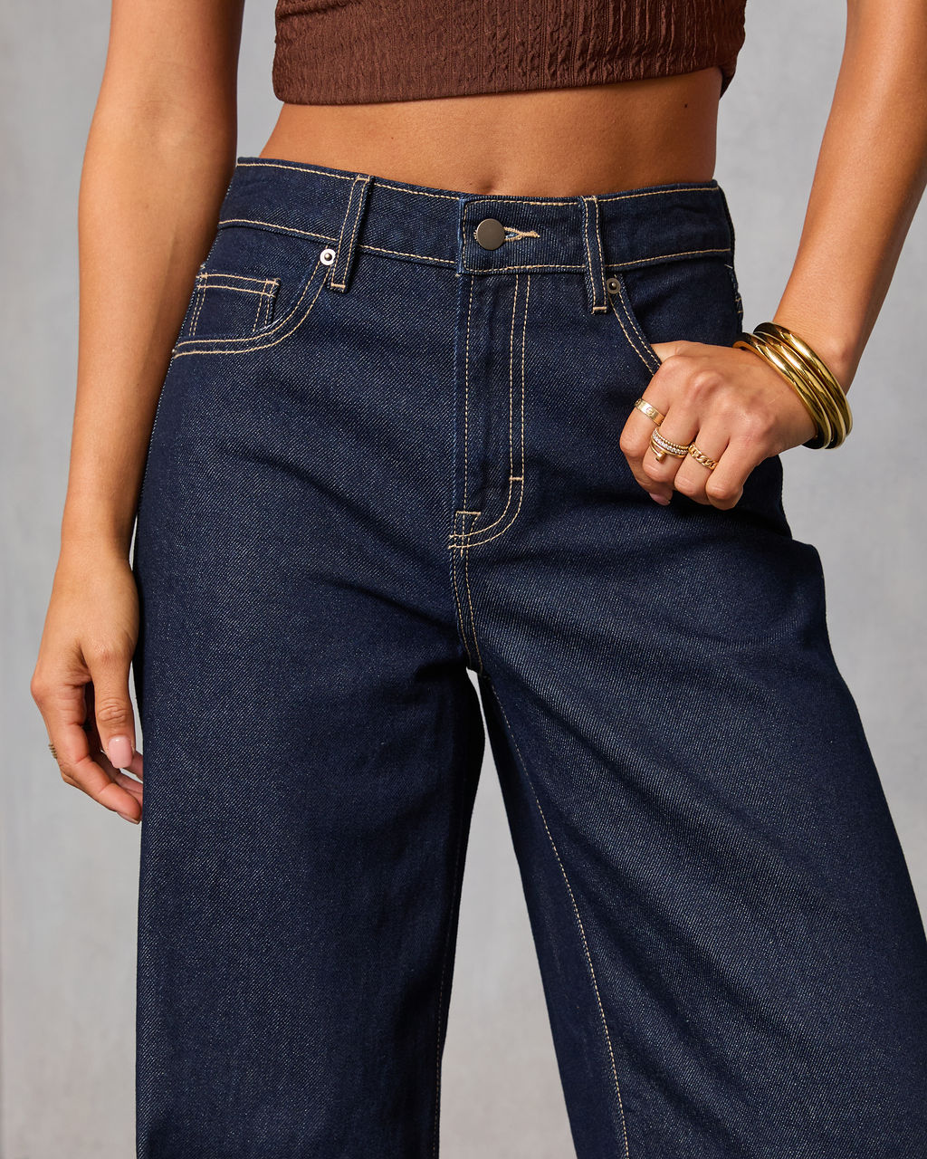 Weekend Plans Rigid High Rise Wide Leg Jeans - Image 6