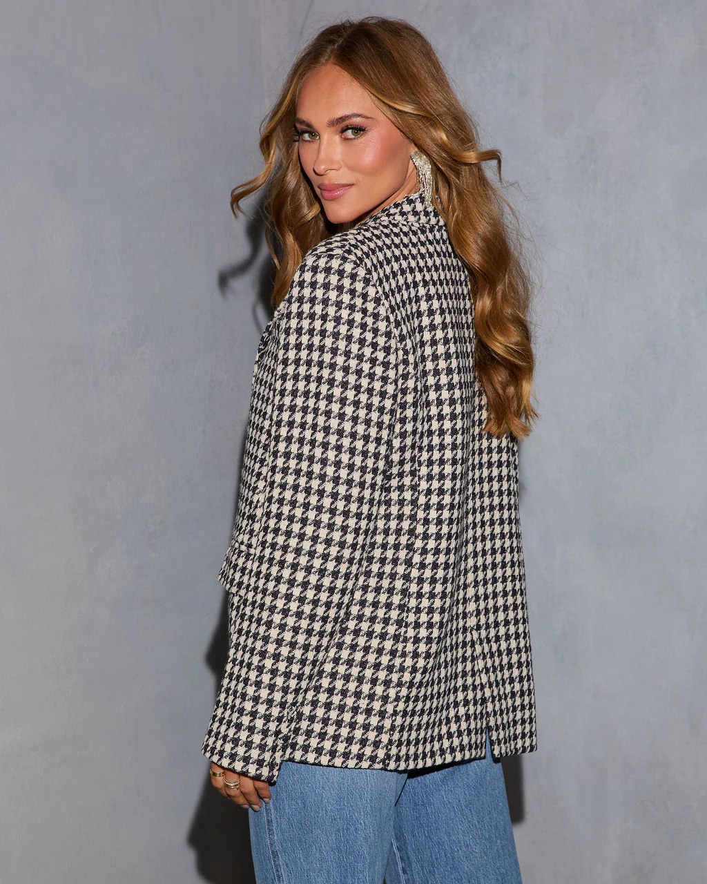 Highland Honey Houndstooth Blazer - Image 4