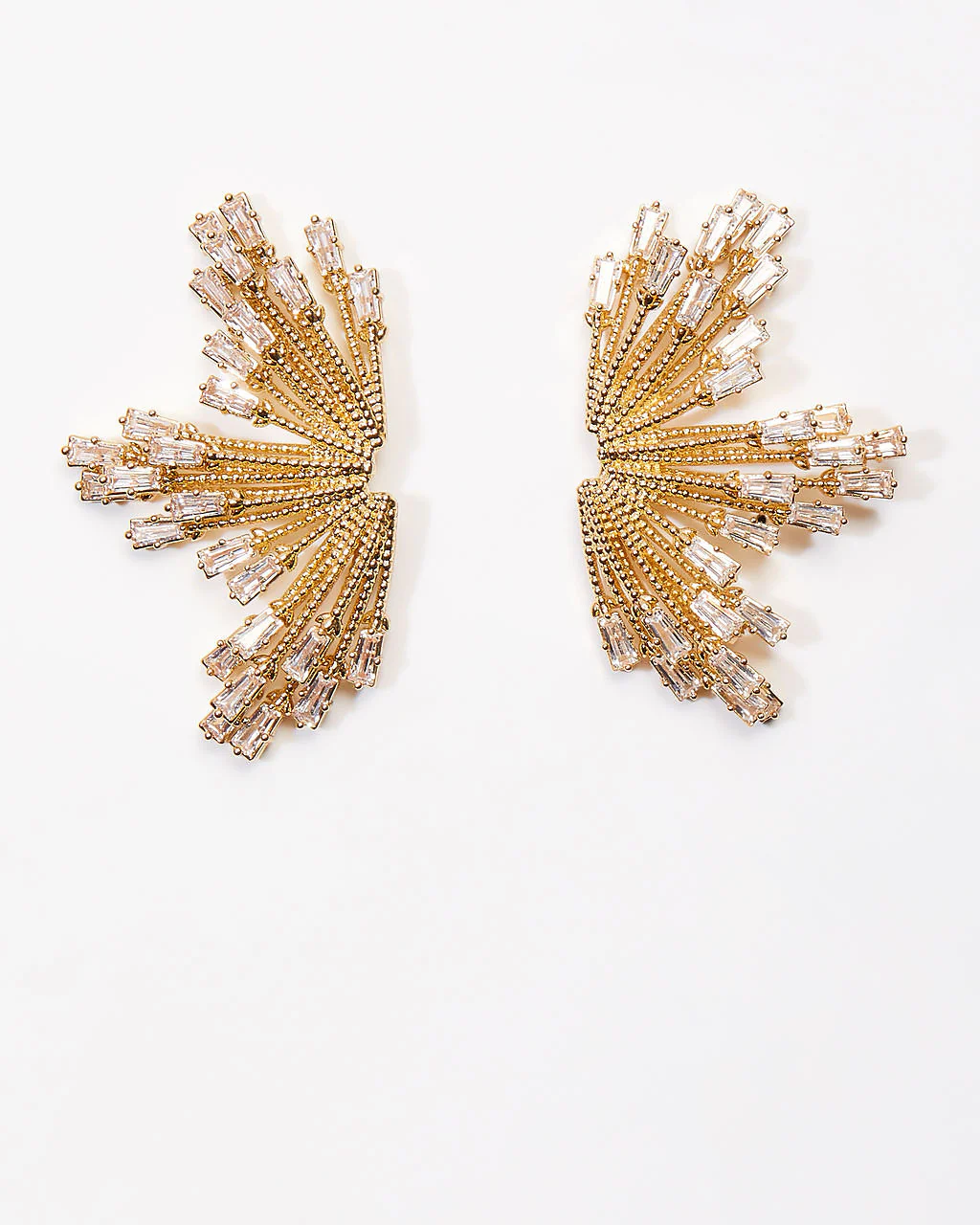 Holiday Season Half Snowflake Stud Earrings - Image 2