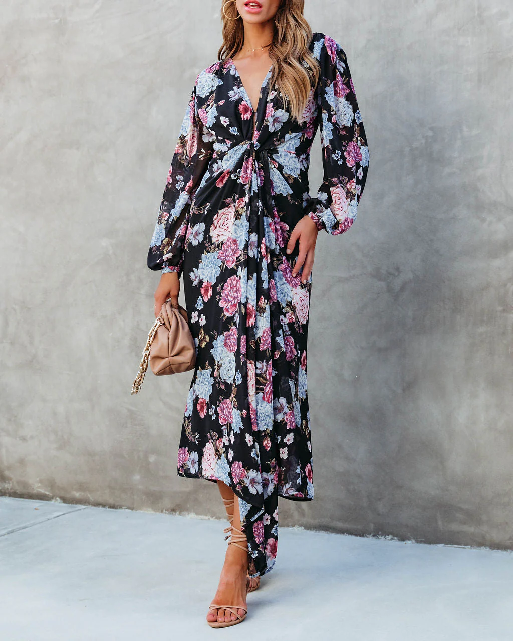 Holley Floral Twist Front Maxi Dress - Image 3
