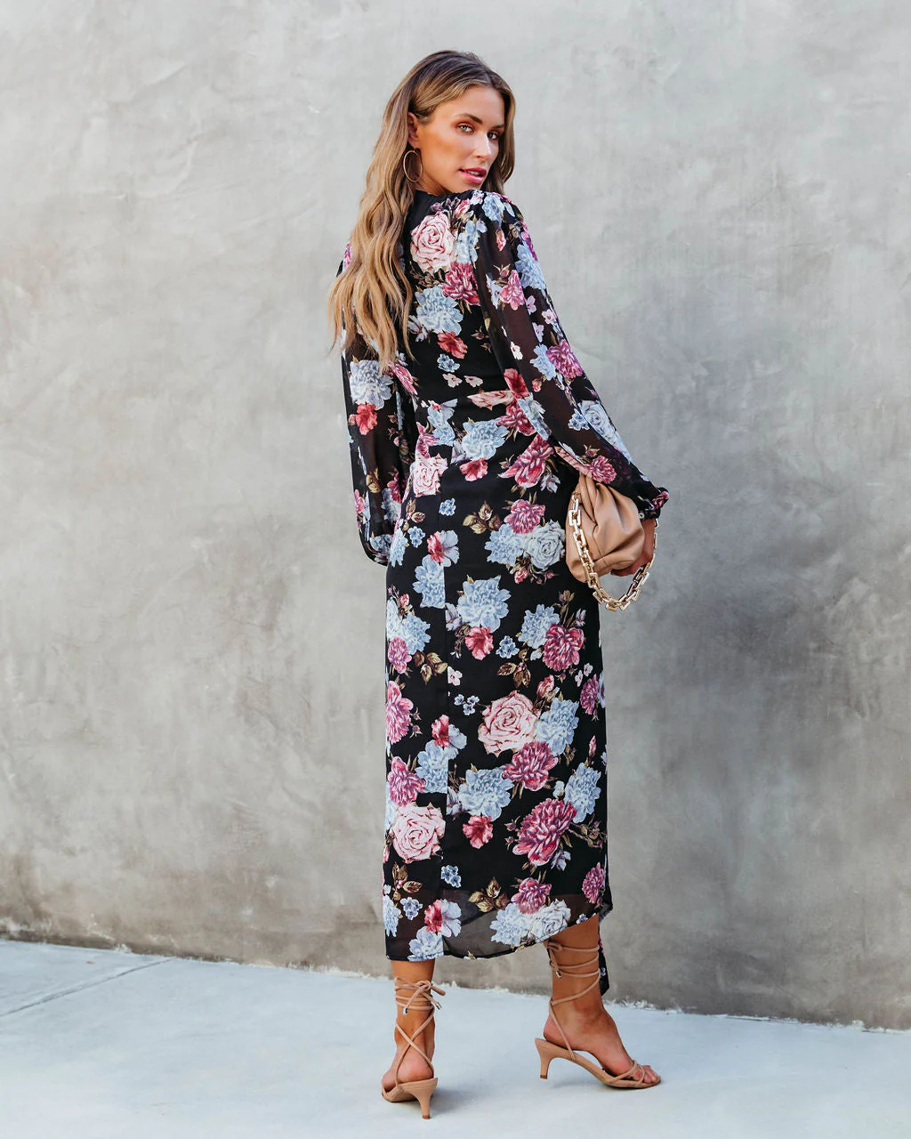 Holley Floral Twist Front Maxi Dress - Image 4