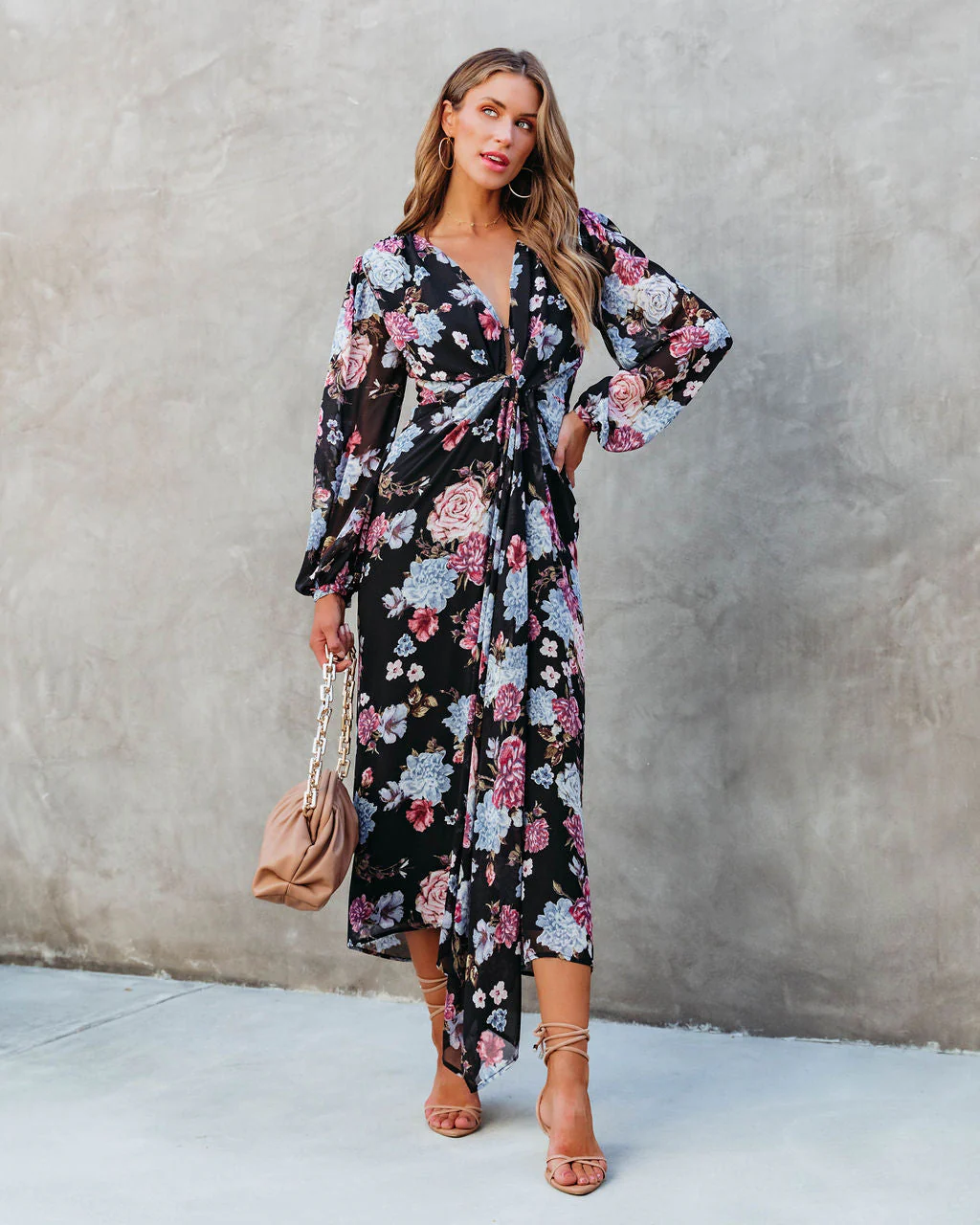 Holley Floral Twist Front Maxi Dress - Image 5