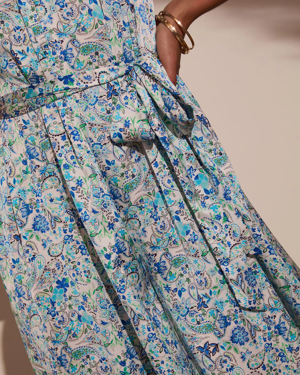 Holtz Satin Printed Halter Jumpsuit - Image 6