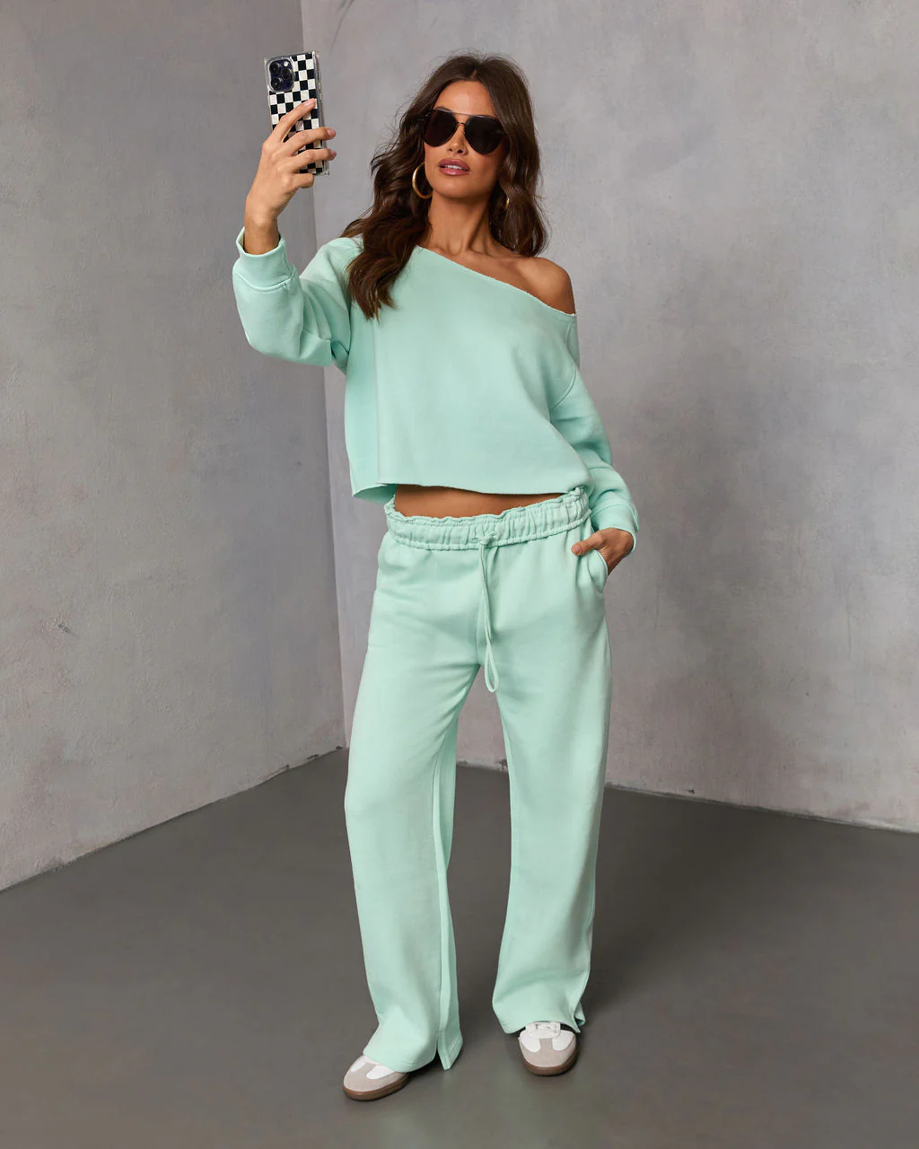 Homebody Honey Off Shoulder Sweatshirt - Image 12
