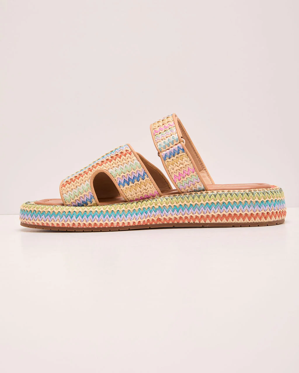 Honey Coast Colorful Striped Woven Sandals - Image 3