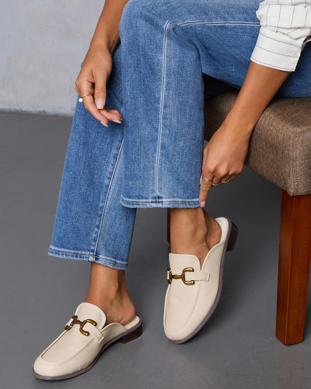 Honey Hide Loafer Mules - Image 4