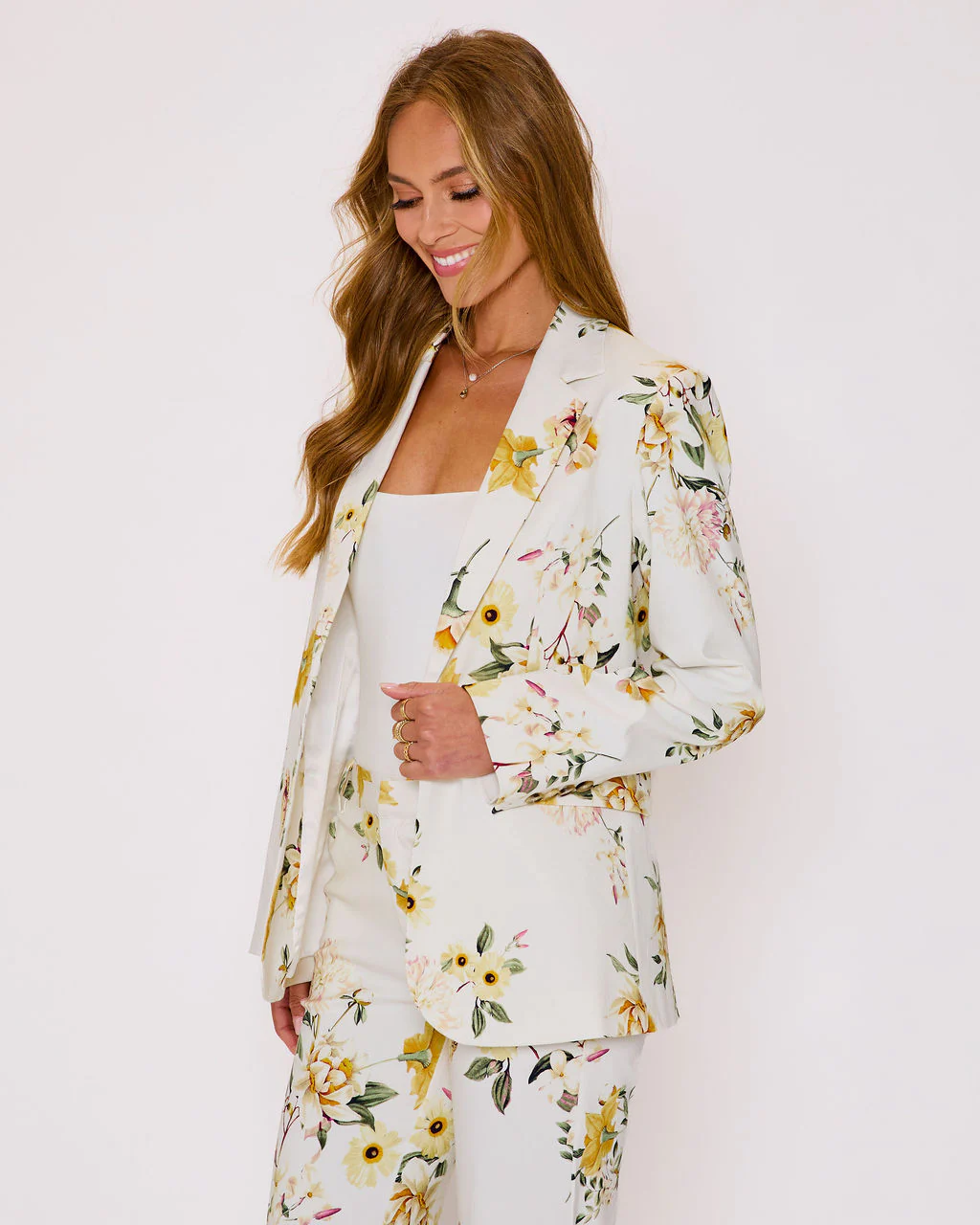 Honey Morning Floral Print Blazer - Image 3
