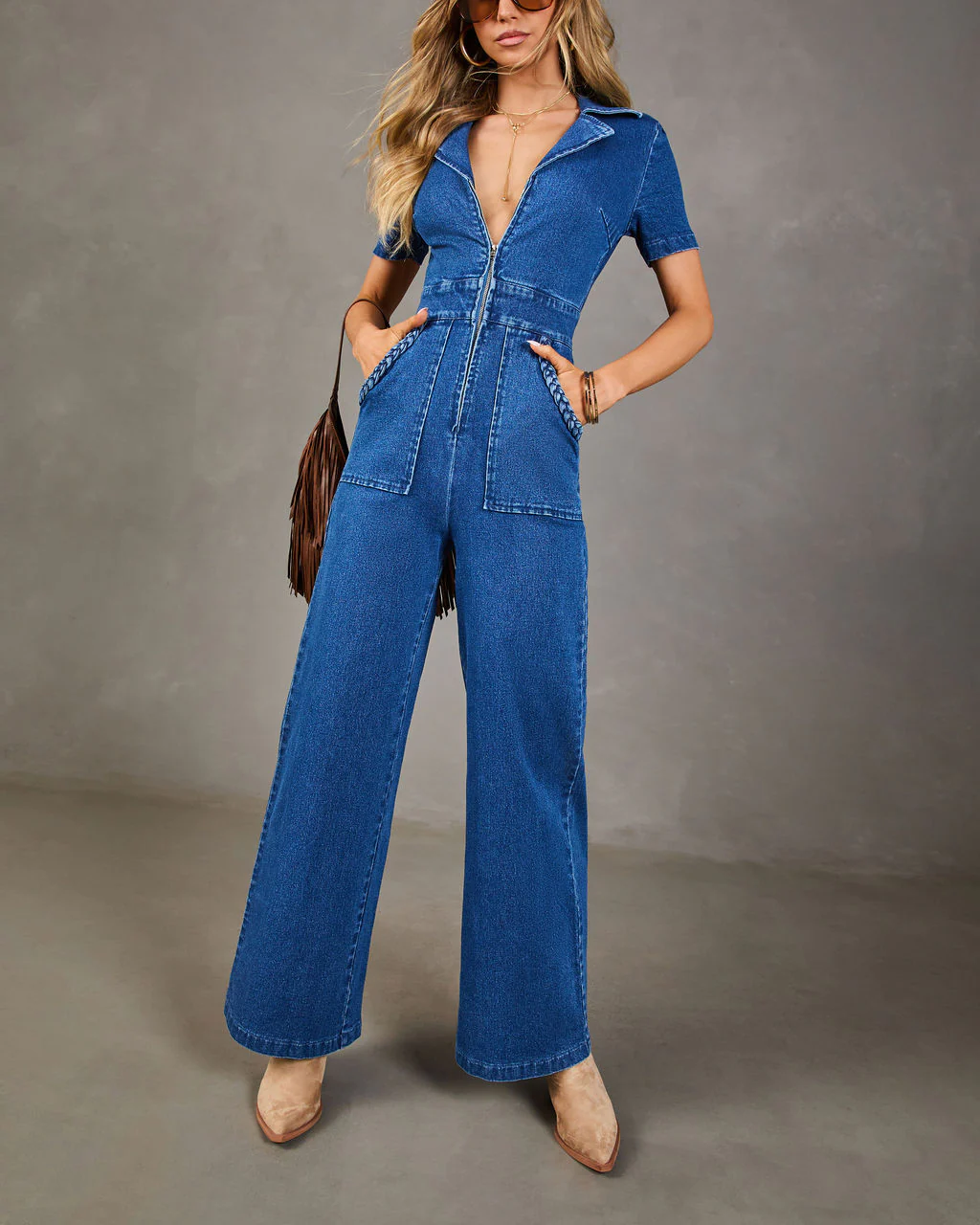 Honey Spur Denim Jumpsuit - Image 5