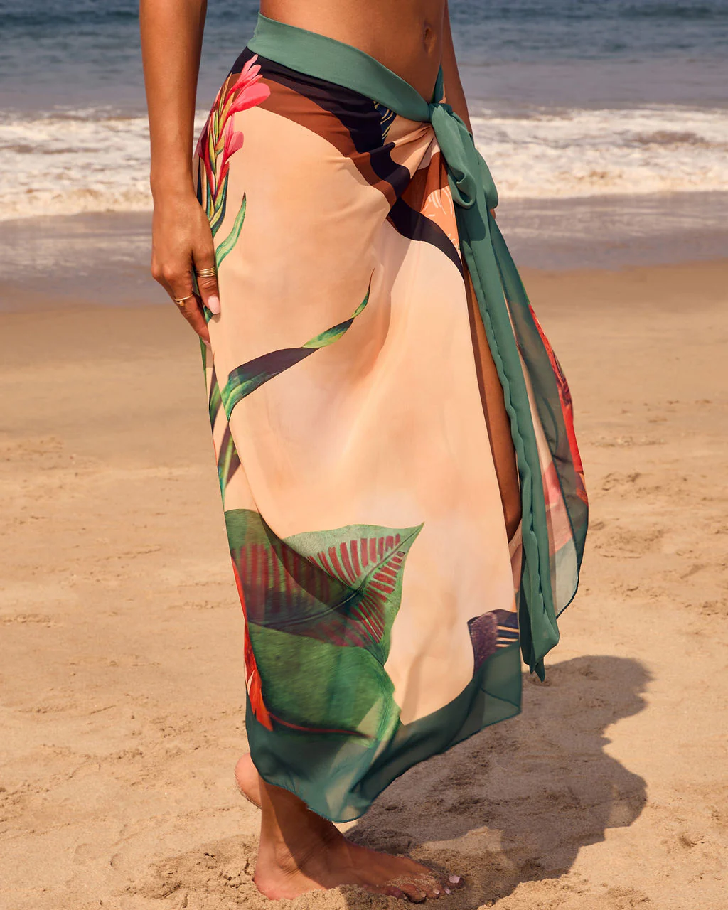 Honeydew Skies Abstract Print Sarong - Image 3
