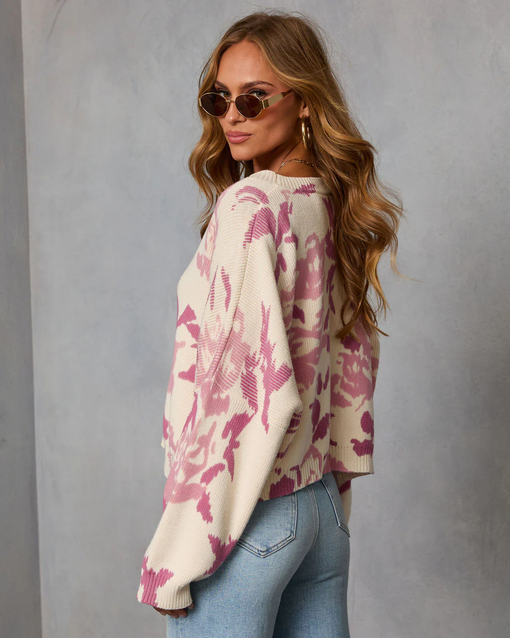 Honeyed Timber Knit Printed Cardigan - Image 4