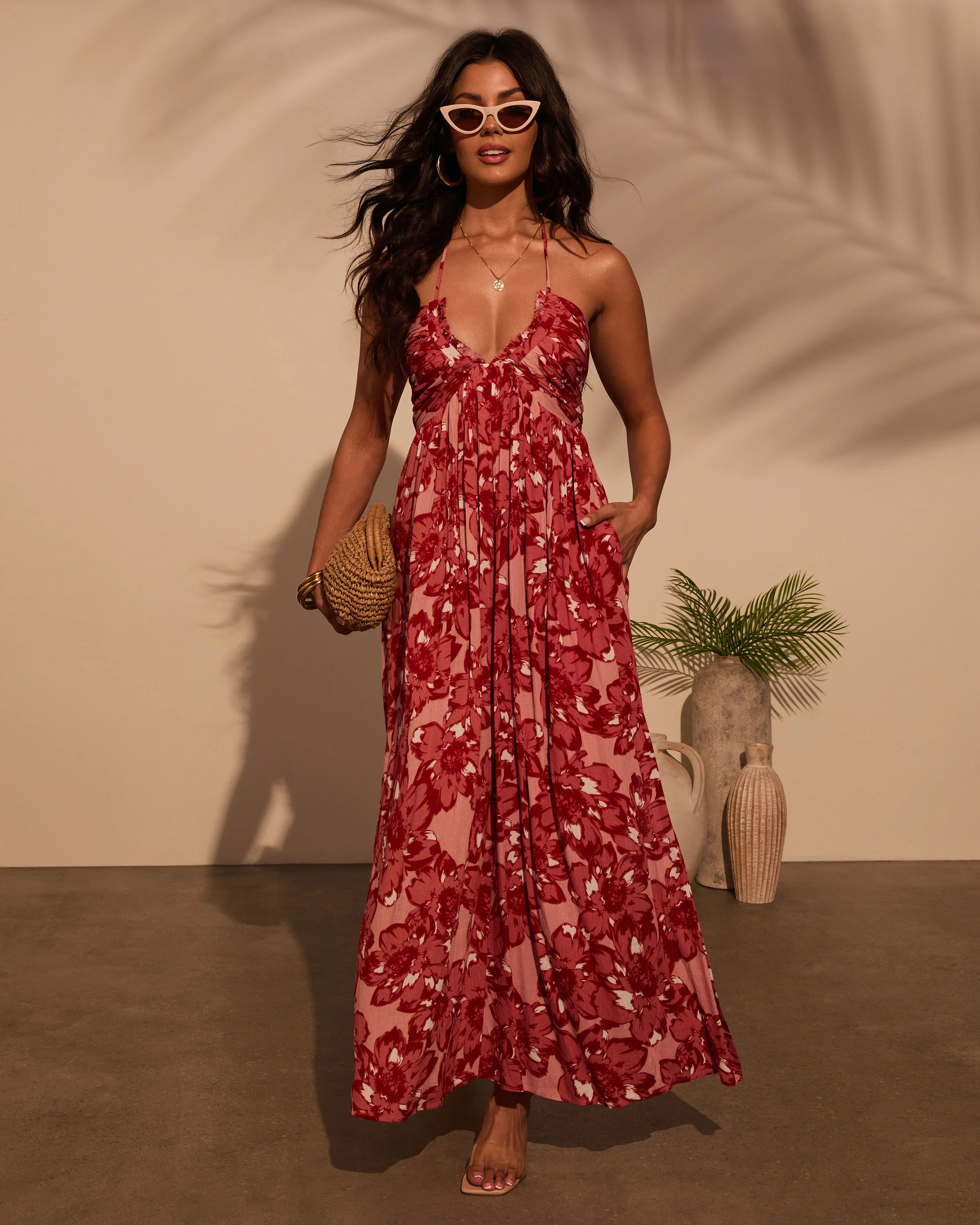 Honolulu Halter Tropical Print Maxi Dress - Image 25