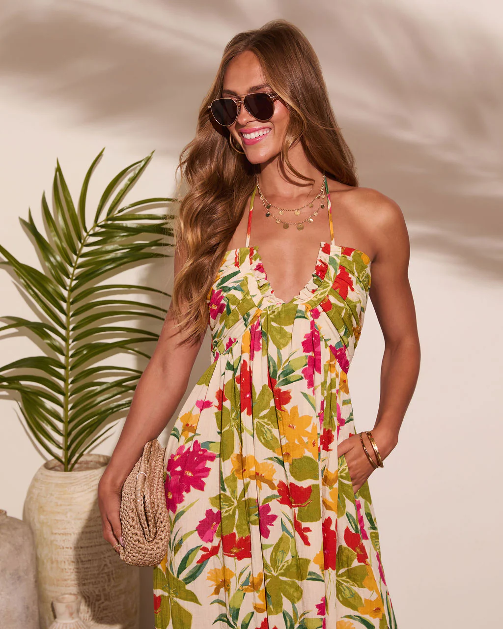 Honolulu Halter Tropical Print Maxi Dress - Image 38