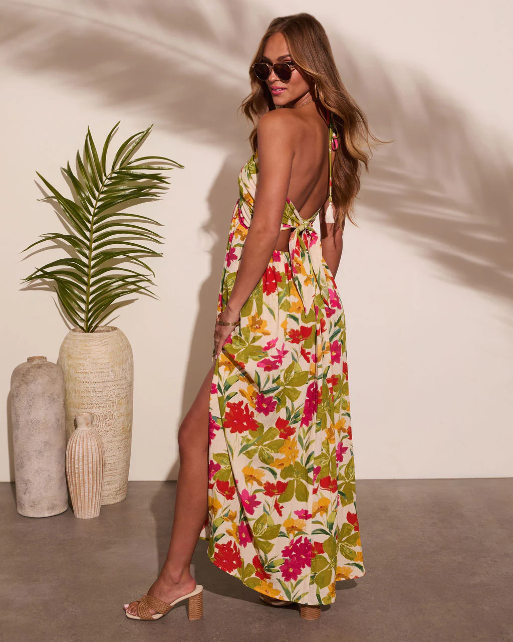 Honolulu Halter Tropical Print Maxi Dress - Image 40