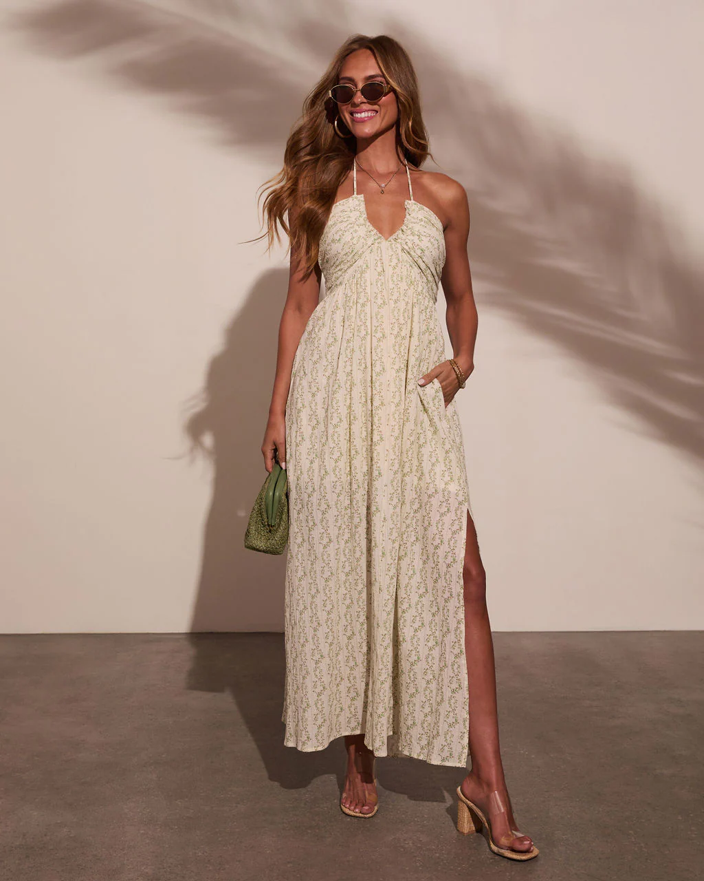 Honolulu Halter Tropical Print Maxi Dress - Image 7