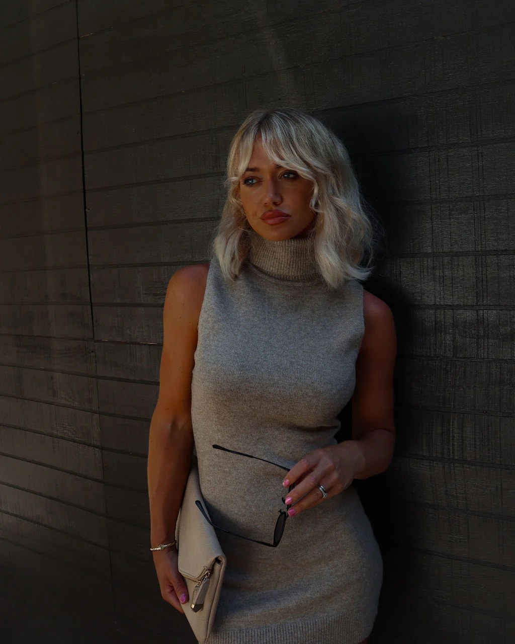 Hot Toddy Sleeveless Mock Neck Sweater Dress - Image 6