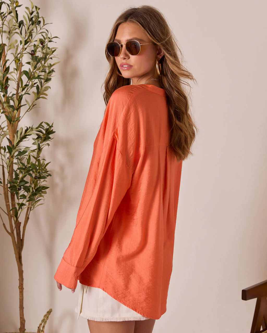 House Of Sun Satin Button Up Top - Image 10