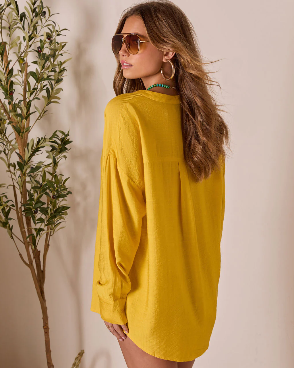 House Of Sun Satin Button Up Top - Image 4