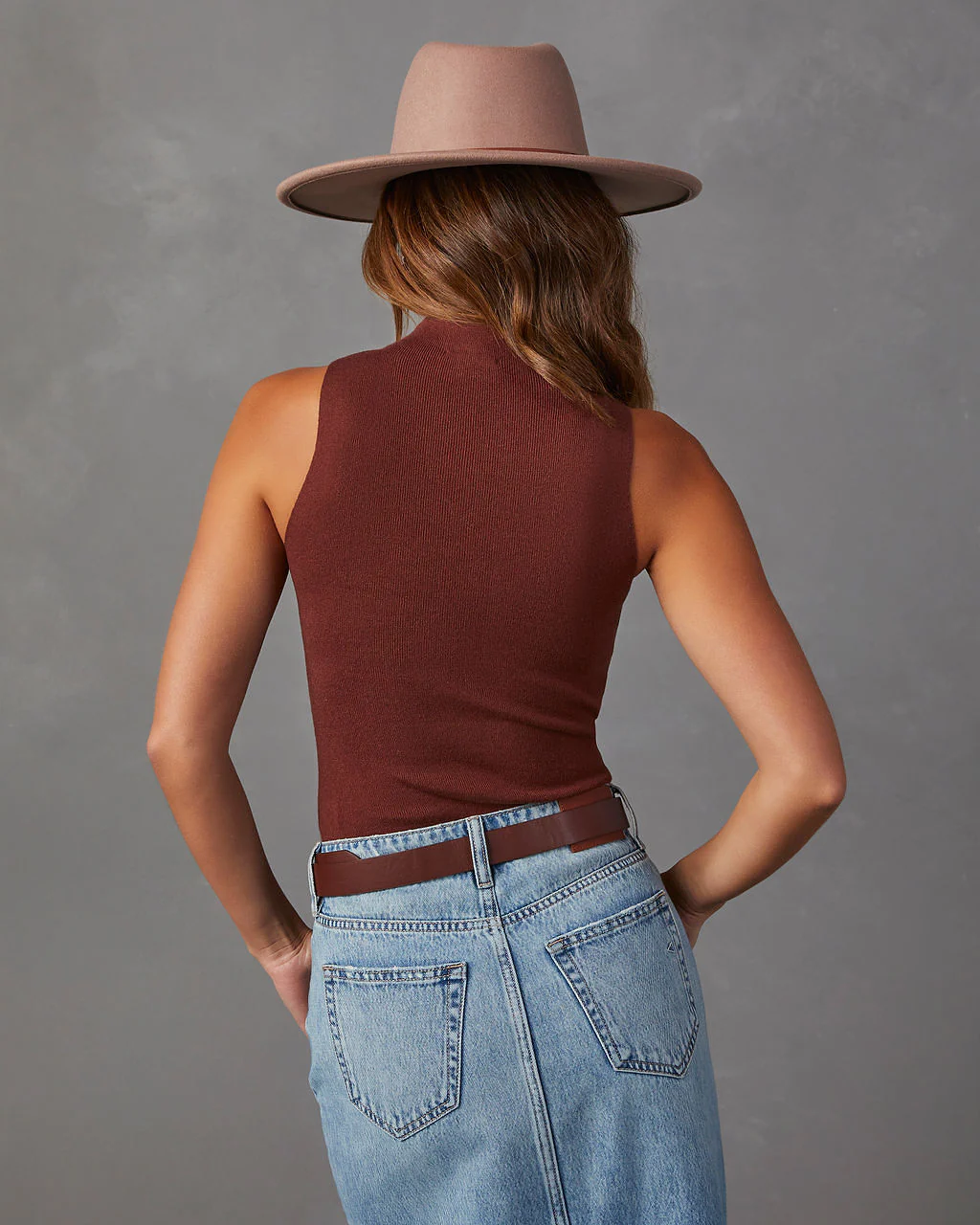 Hunter Sleeveless Mock Neck Knit Bodysuit - Image 15