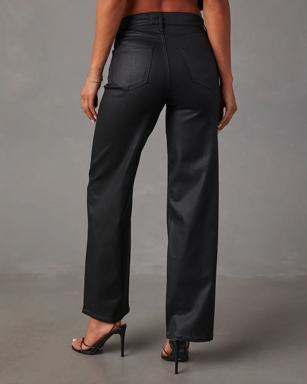 VICI Icon Coated High Rise Straight Jeans - Image 4