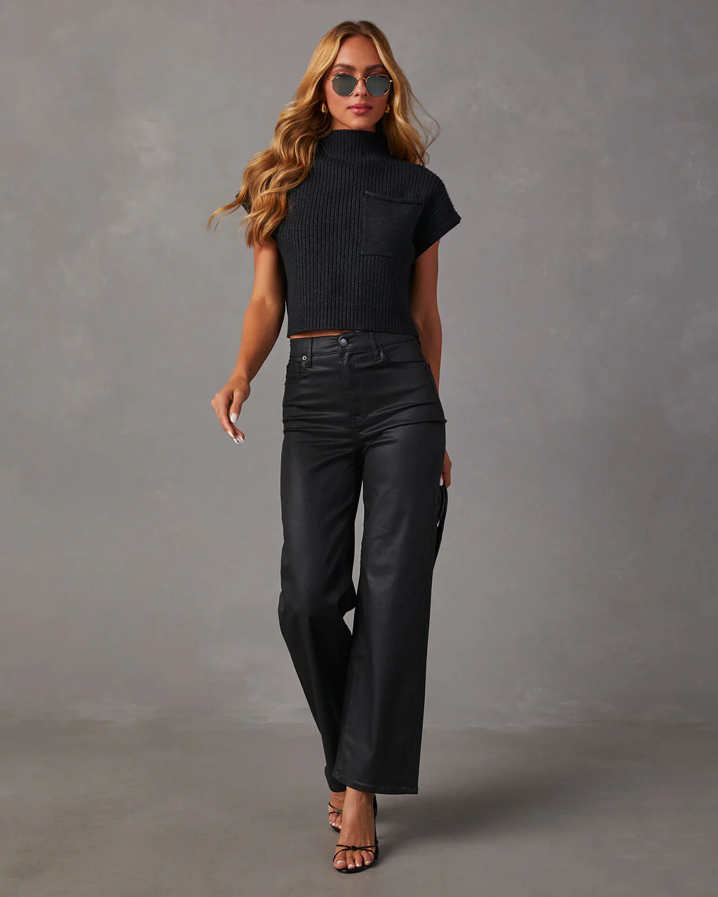 VICI Icon Coated High Rise Straight Jeans - Image 5