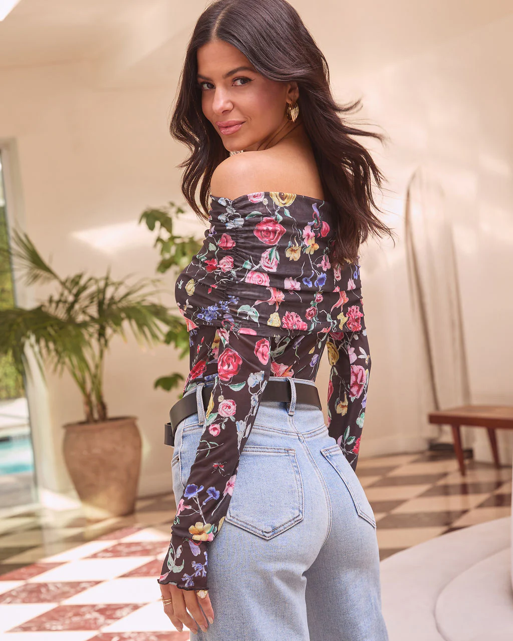 Imogene Floral Off Shoulder Bodysuit - Image 4