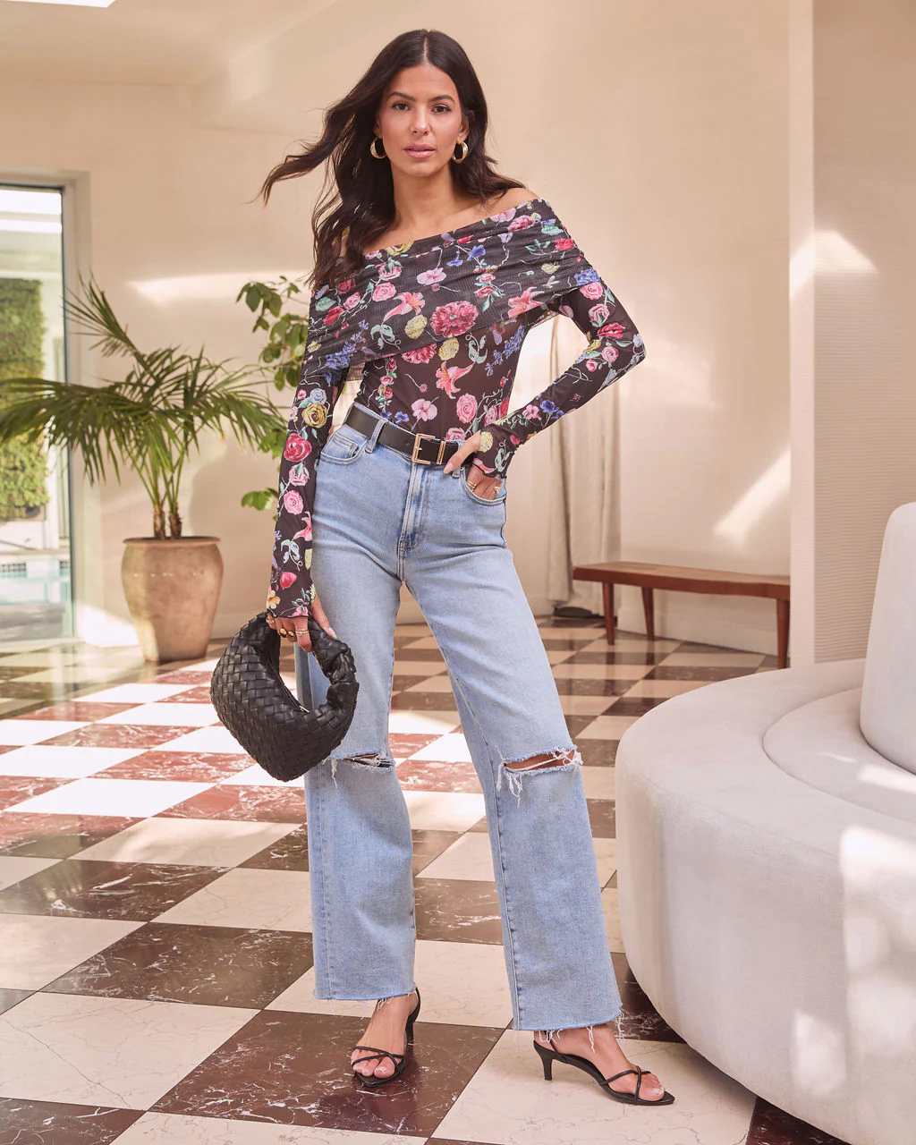 Imogene Floral Off Shoulder Bodysuit - Image 5