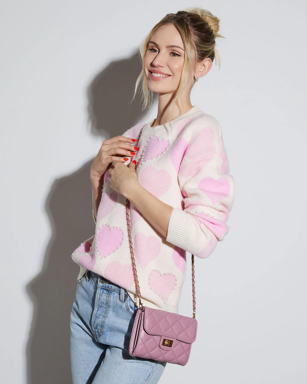 Impulse Quilted Faux Leather Crossbody Clutch - Image 12