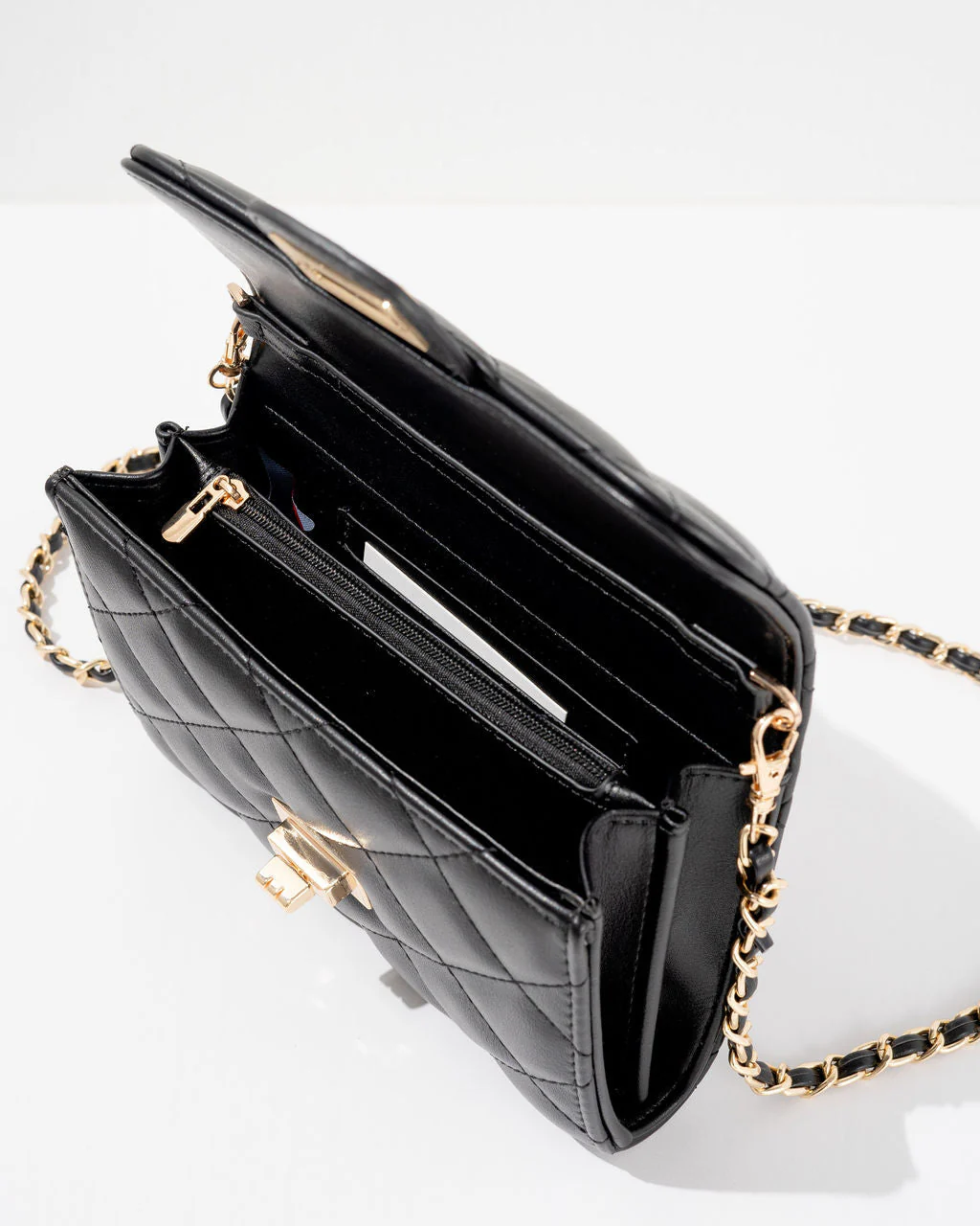 Impulse Quilted Faux Leather Crossbody Clutch - Image 4