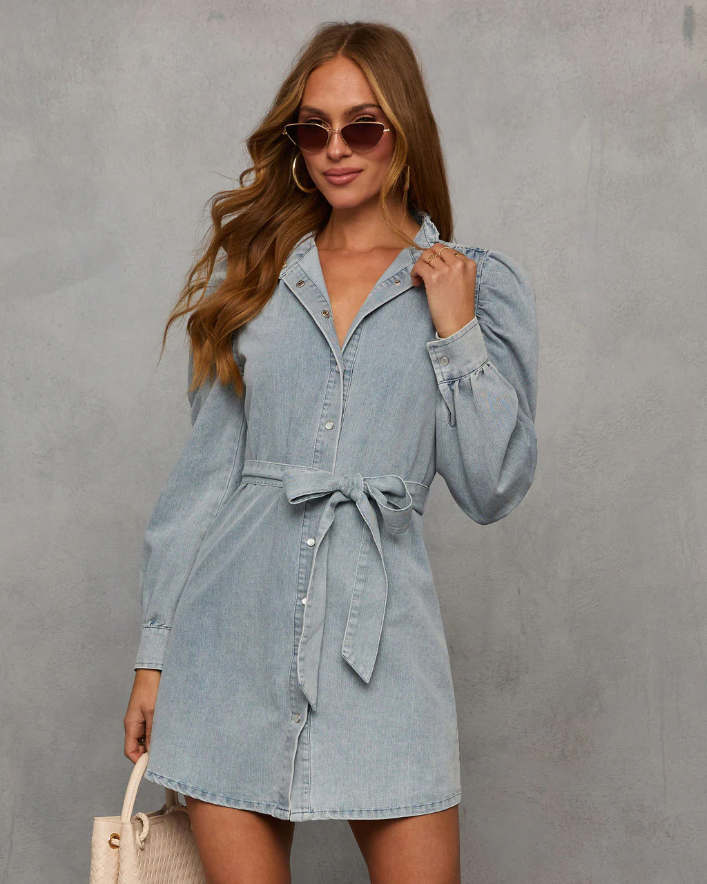 In Your Dreams Denim Mini Dress - Image 5