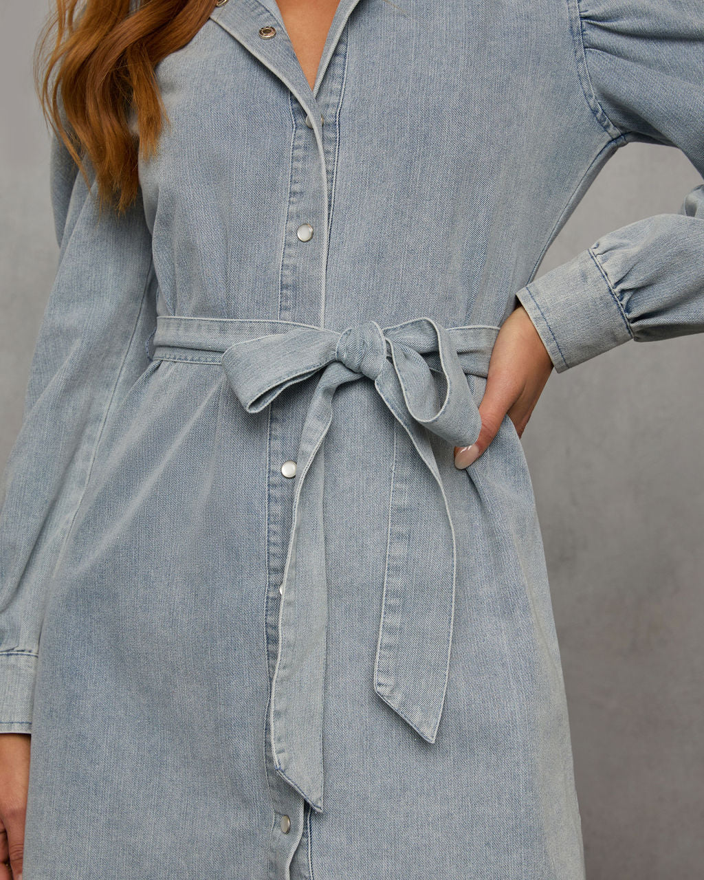 In Your Dreams Denim Mini Dress - Image 6
