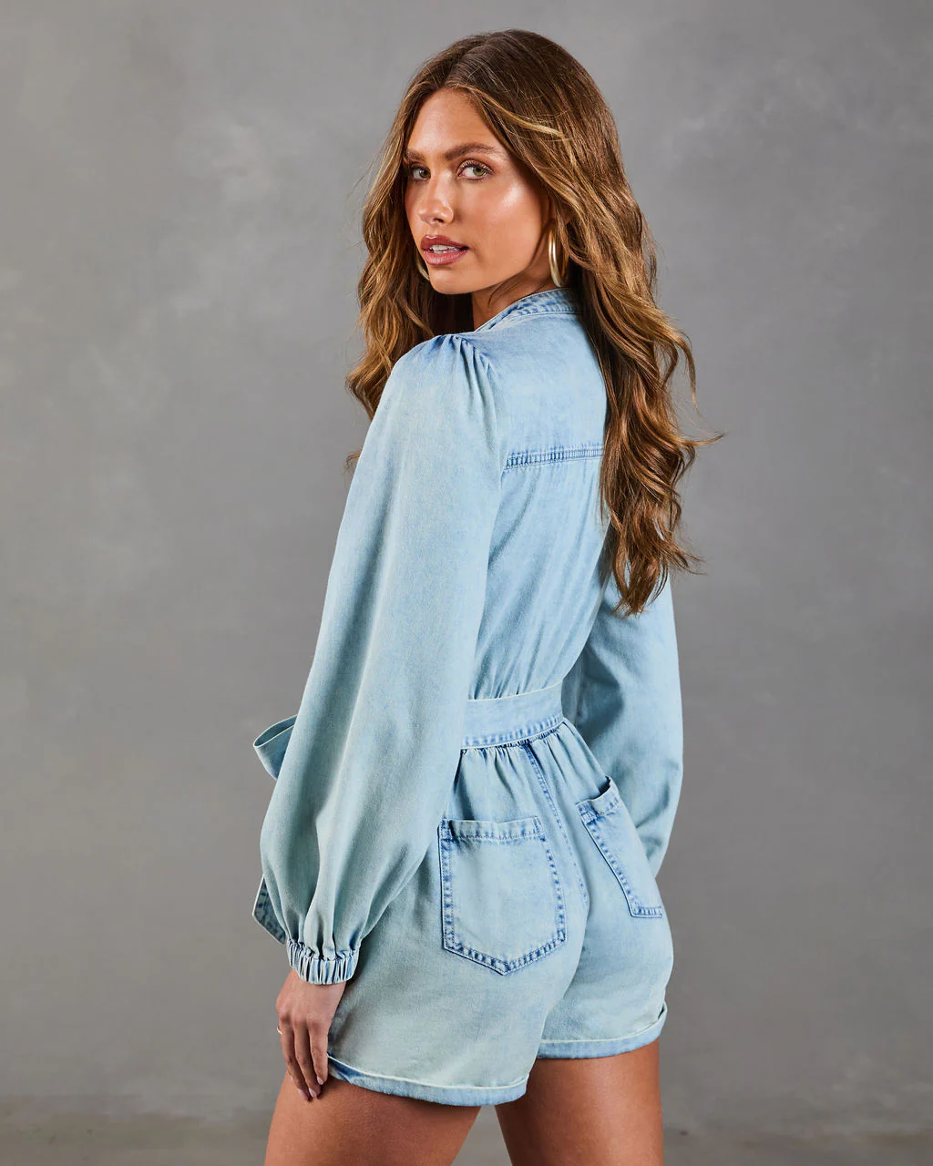 Indigo Acre Waist Tie Romper - Image 4