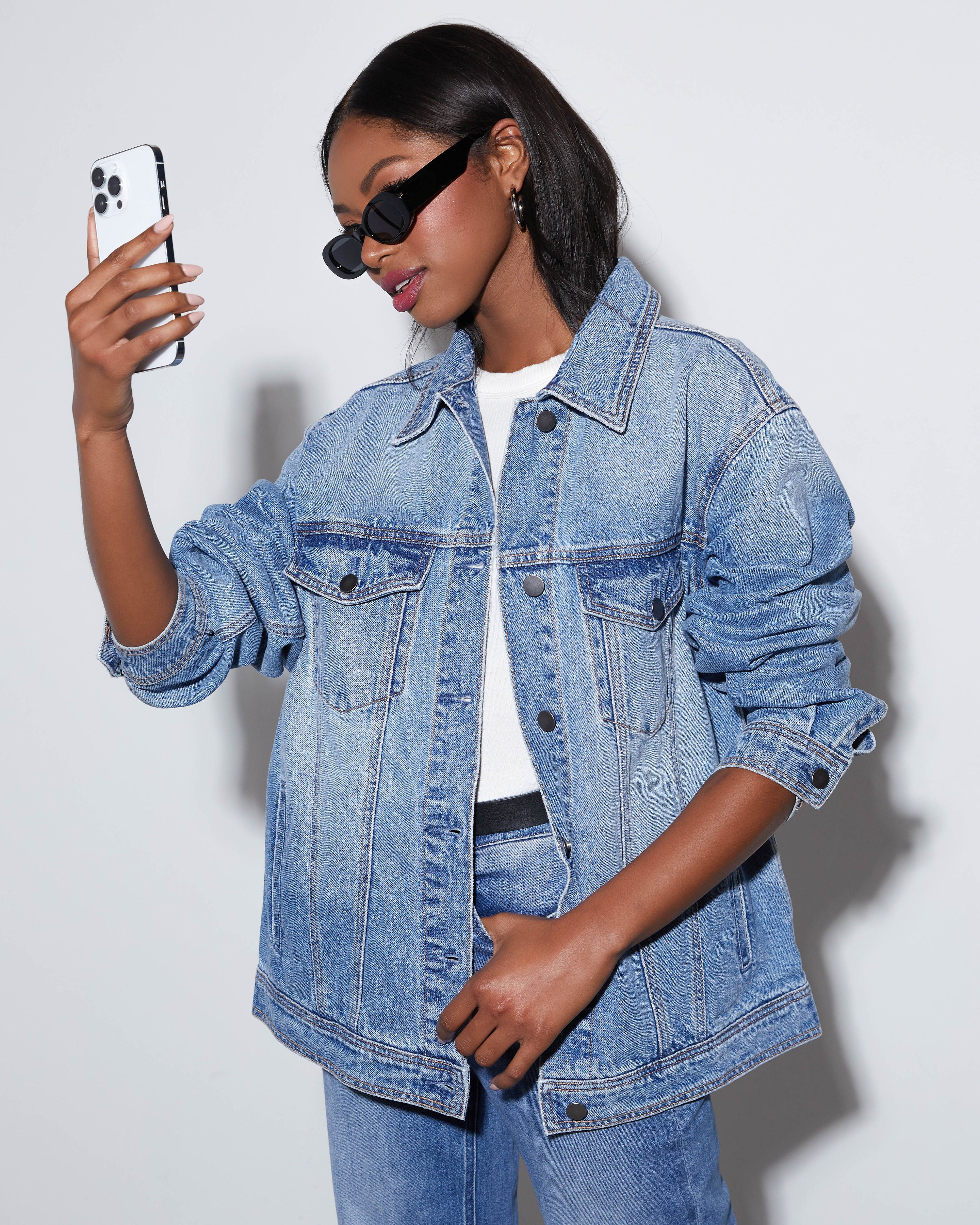 Influencer Oversized Denim Jacket - Image 14