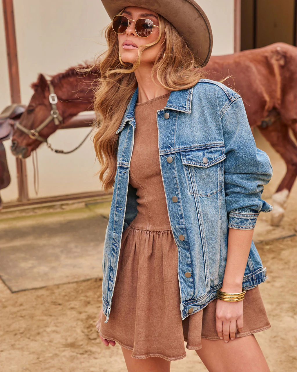 Influencer Oversized Denim Jacket - Image 7