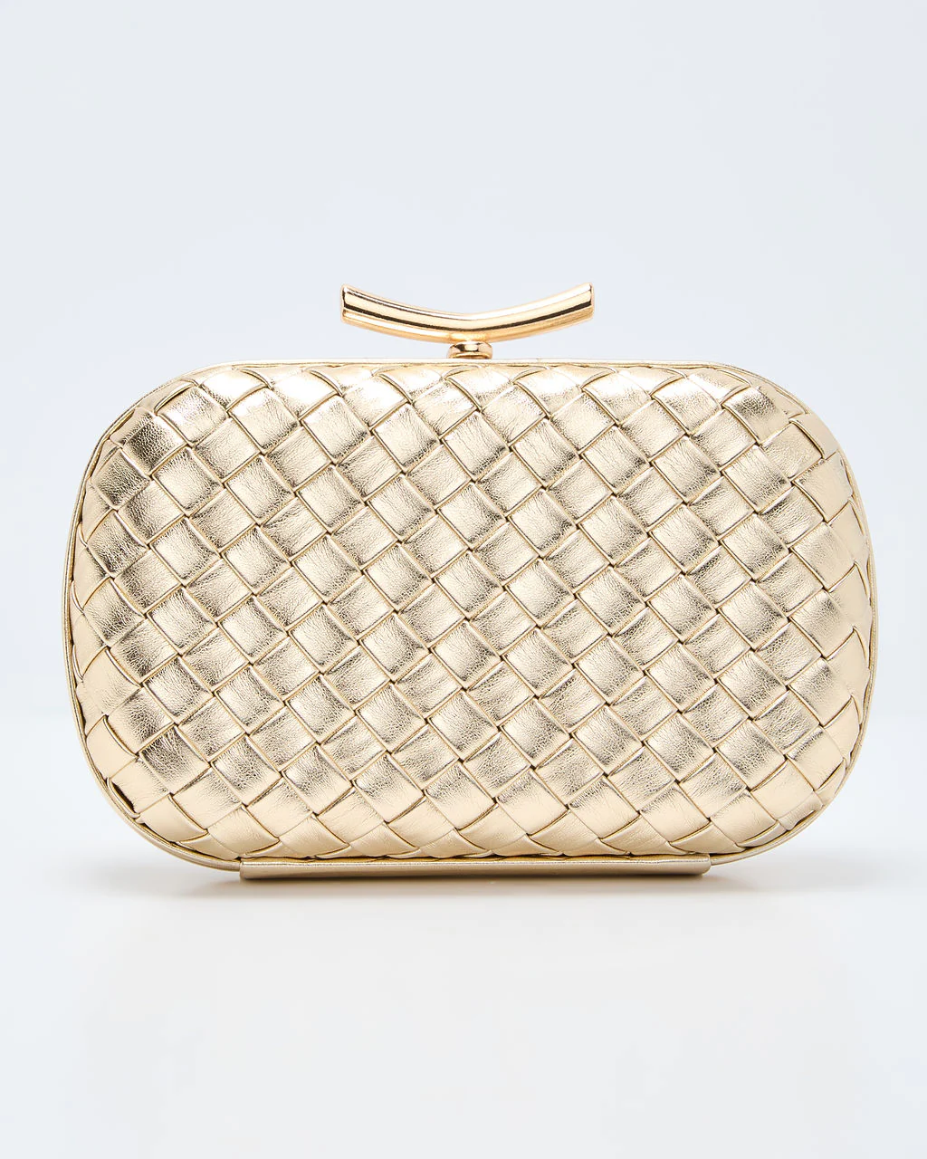 Invitation Only Faux Leather Woven Hard Case Clutch - Image 2