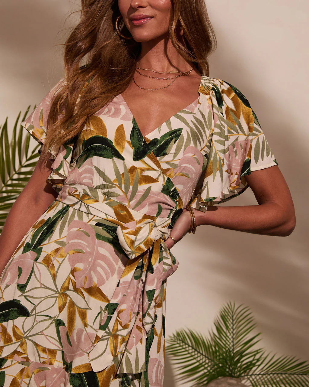 Ireland Floral Ruffle Wrap Dress - Image 6