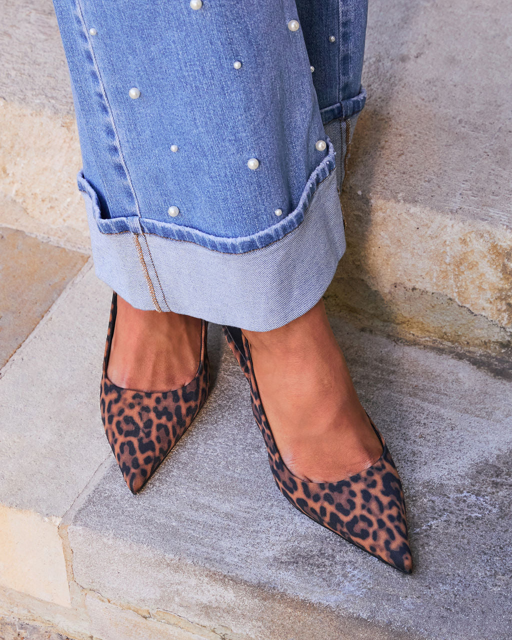 Isaline Leopard Slingback Heels - Image 11
