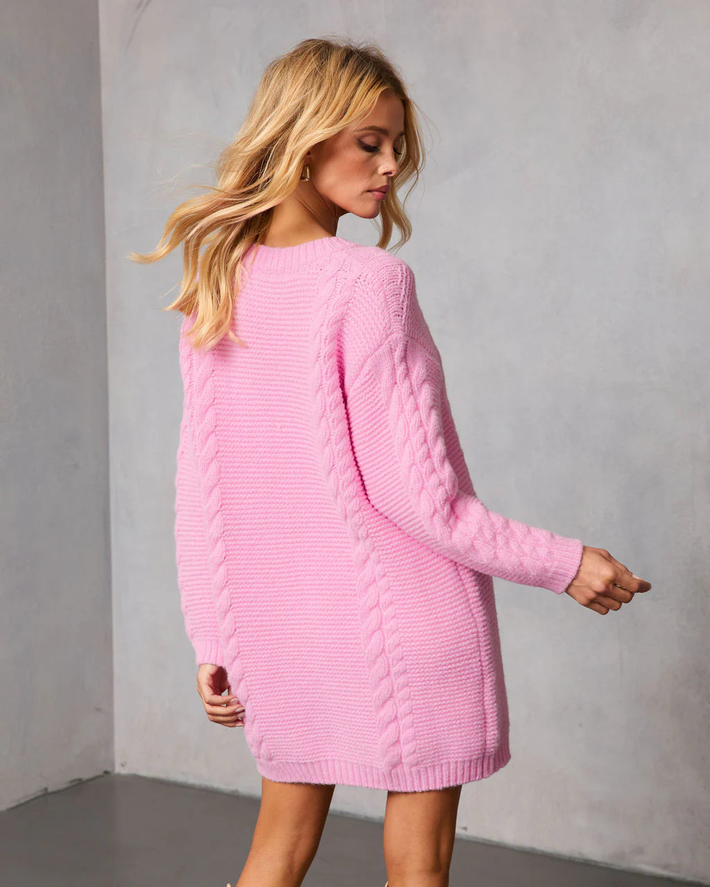 Isaura Cable Knit Sweater Dress - Image 4
