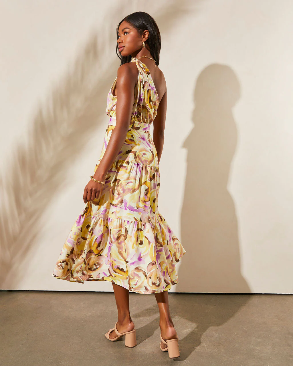 Isidore One Shoulder Tiered Midi Dress - Image 2