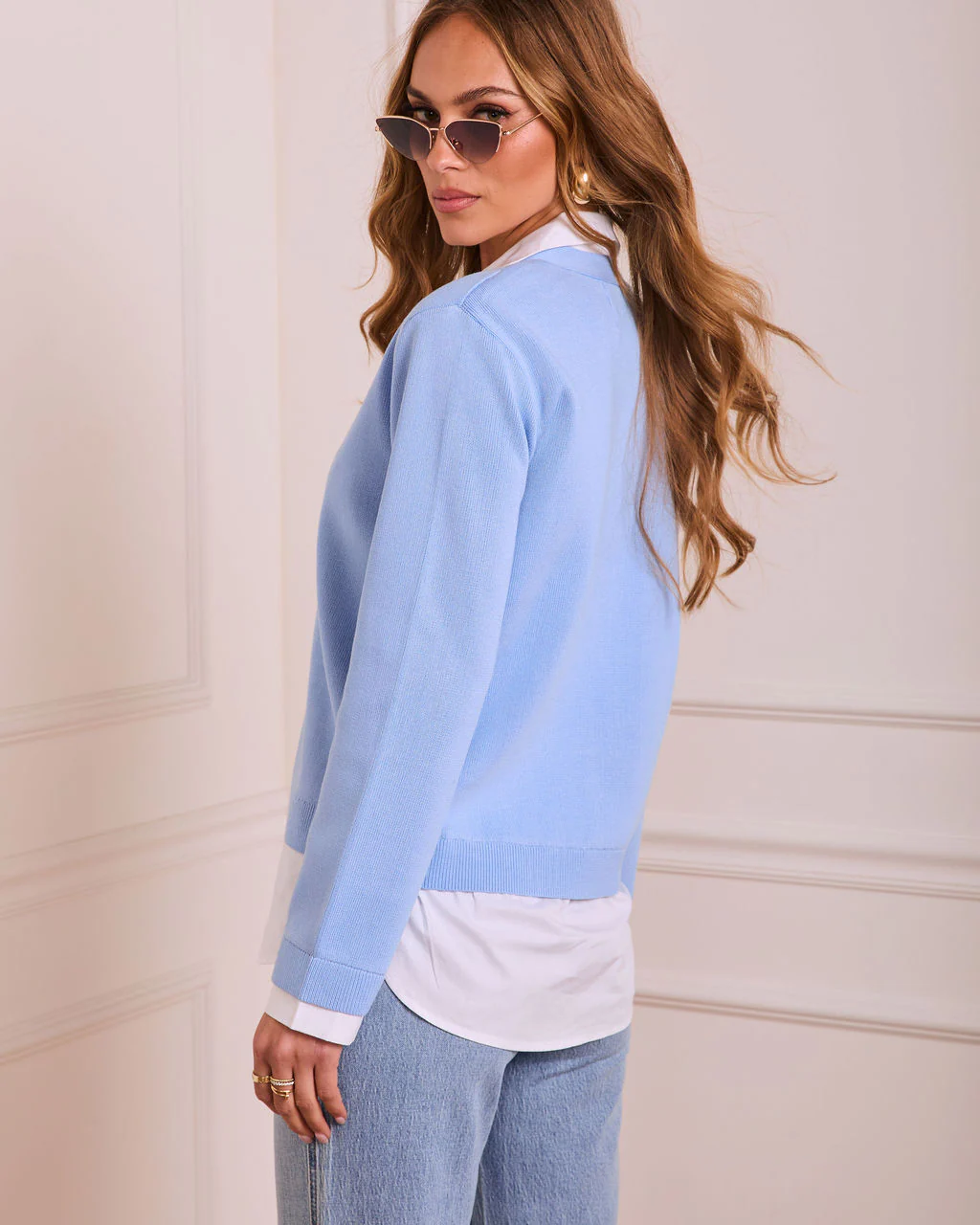 Islah Knit Twofer Sweater - Image 4