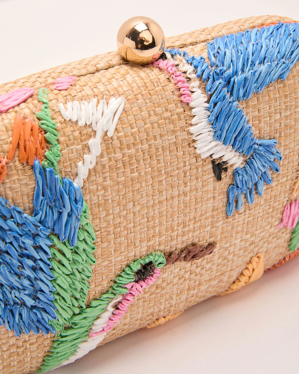 Island Charm Embroidered Tropical Clutch - Image 6